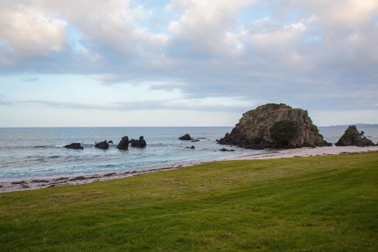 Pink Beach rock formations